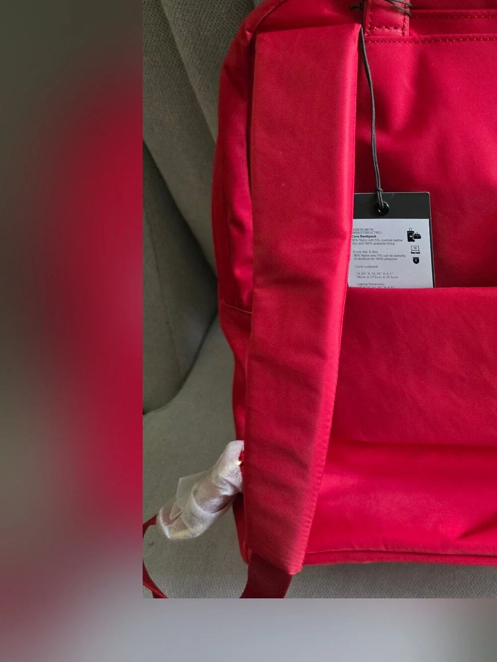 TUMI Women's Red Backpack - Stylish Everyday Carry NWT.